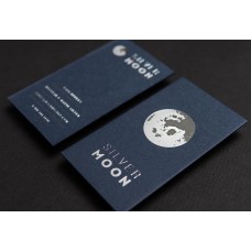 (MOQ≥200)Japanese coagulated paper indigo dark blue high-grade gold-plated business card custom embossed business card making card