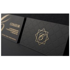 (MOQ≥200)Special paper business card production free design personalized high-grade custom black card bronzing silver business bump business card production