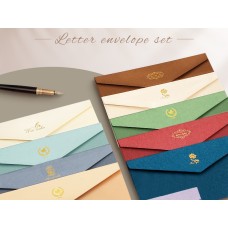 (MOQ≥200)Vintage envelope letter paper set European style ins girl simple literary love letter lovers advanced sense greeting card postcard bag Creative love letter lacquer romantic bronzing custom high-end exquisite small high-end