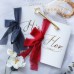 (MOQ≥200)Wedding ins wind oath card hand hot gold bow senior hand card wedding speech card high-grade oath book