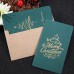 (MOQ≥200)Creative high-end vintage bronzed Christmas cards Business Christmas greetings gifts Thank you New Year cards with envelopes